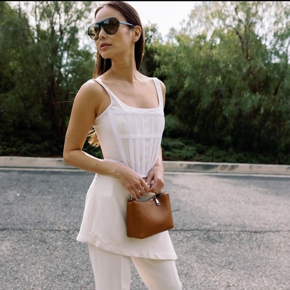 Esme Tan Top Handle Vegan Mini Bag - Picture 4 of 9